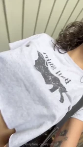 Go up the stairs with me in no bra p