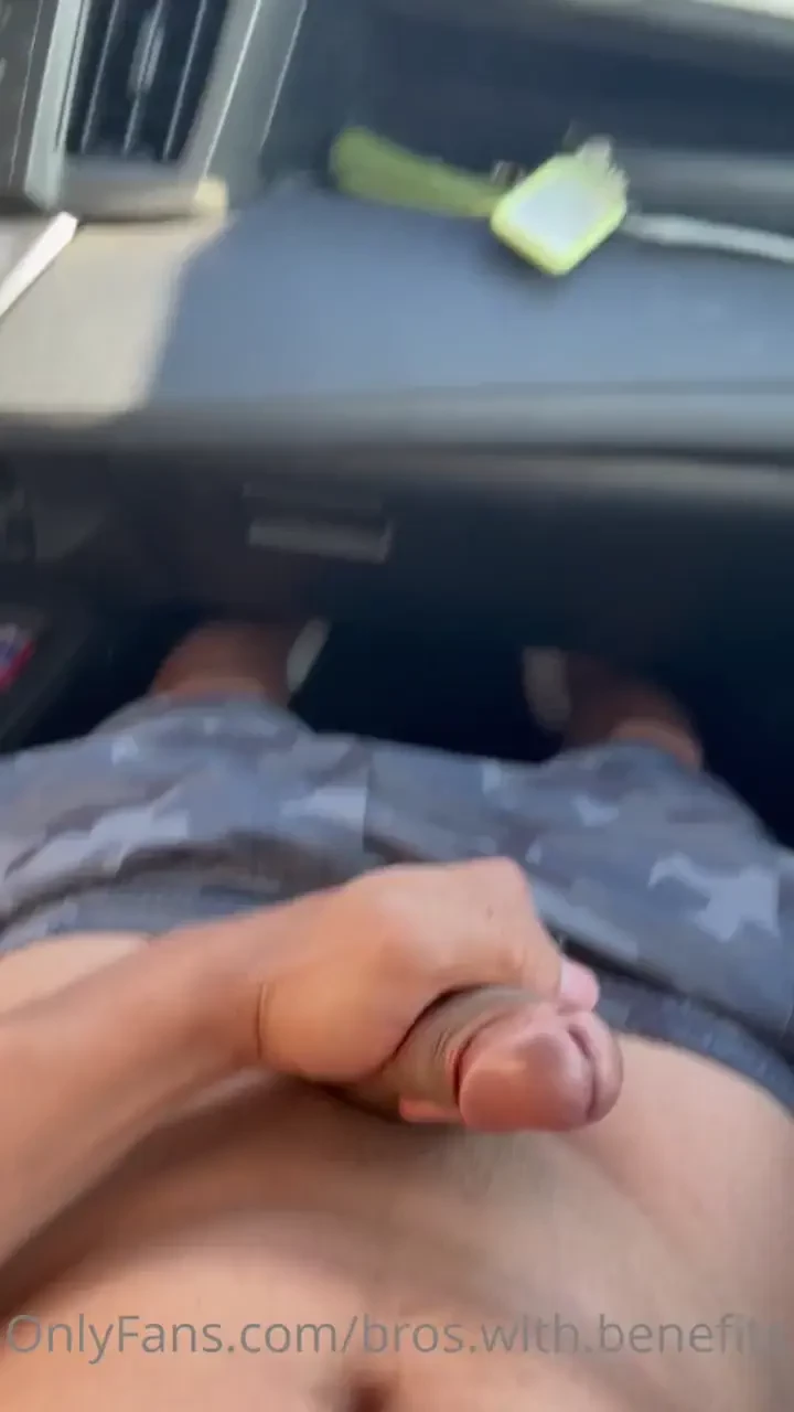 Watch my roommate bust on himself on our drive home have you jerked 