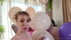 German loonergirl nbsp i got my transparent dildo and the balloons and