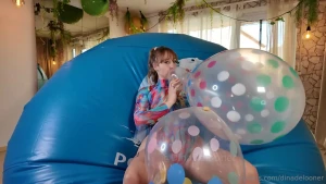 German loonergirl nbsp fun with my pool cushion and balloons nbsp i