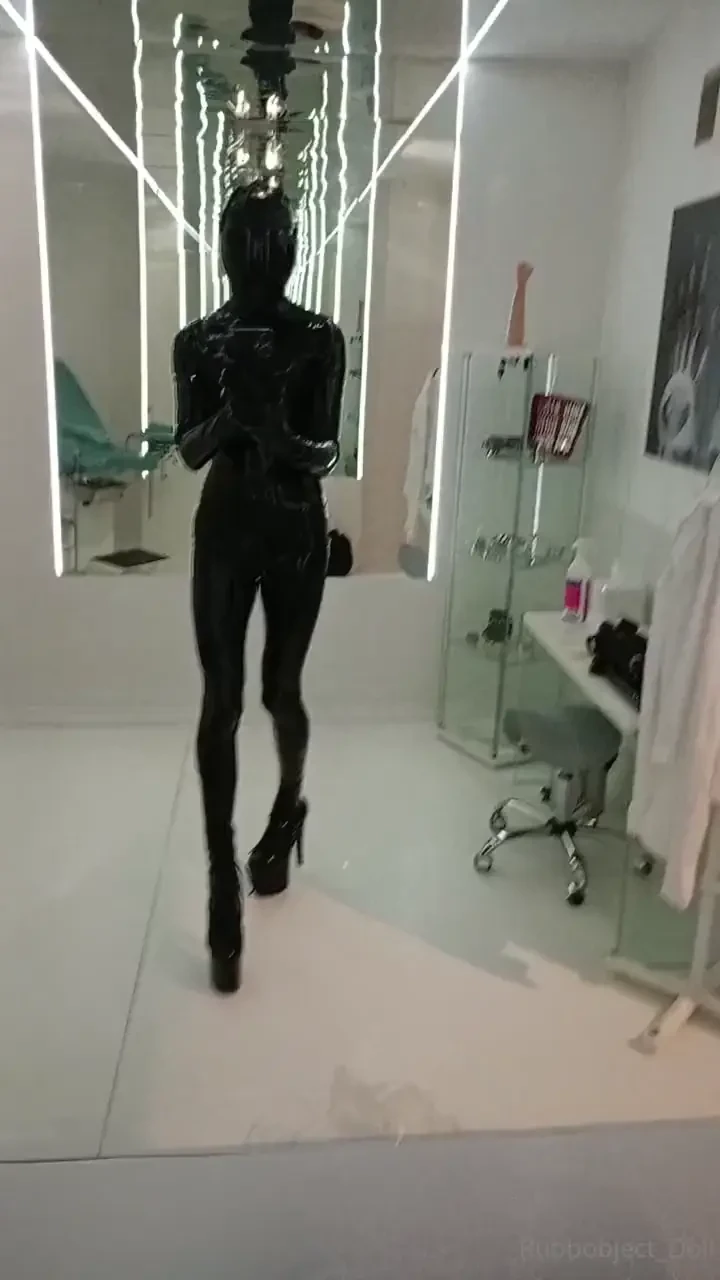 I m so skinny rubber doll do you like this catsuit without boobs 
