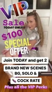 Join my vip today for only 100 you ll get all my vip perks plus two