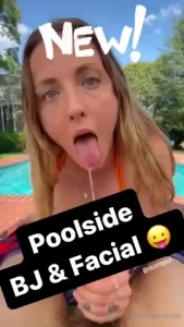 Brand new poolside bj and facial check your dms now