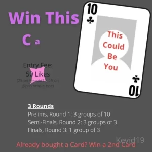 kevid19 - Win this card have you heard about our playing cards that we are 