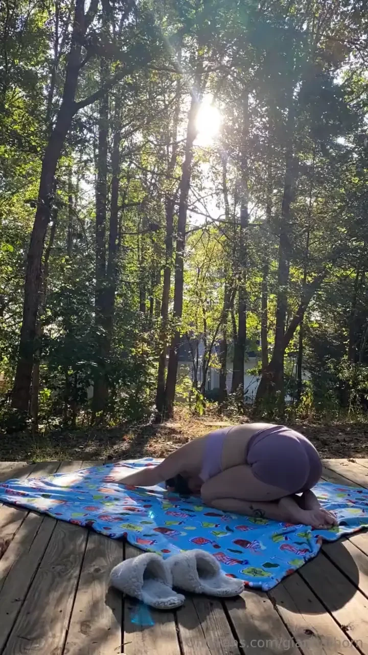 Yoga this morning if anyone wants to buy me a mat it s 25 could do a 