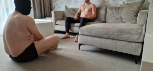 Waiting like a good little cuck in front of jack what he didnt know