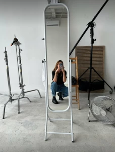 Reflecting on the beauty within capturing a moment of self-discovery
