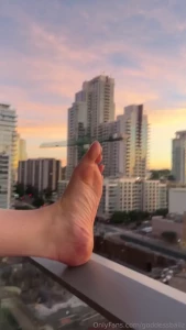 Wanna watch the sunset and admire my feet together