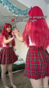 I m cleaning gt lt fyp goddess redhair kinky emo fetish cosplay