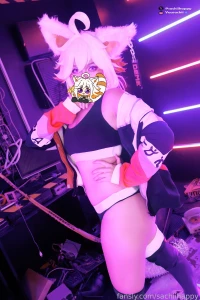 Vtuber - deme sporty undies cosplay irl vtuber lewd sexy fyp