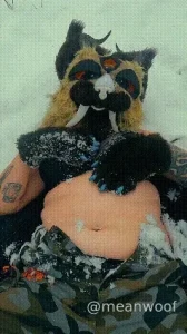 meanwoof - Even the snow wont cool down my hornyness please touch me when you see 