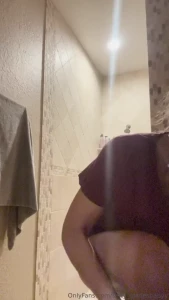 Undressing before shower part 1