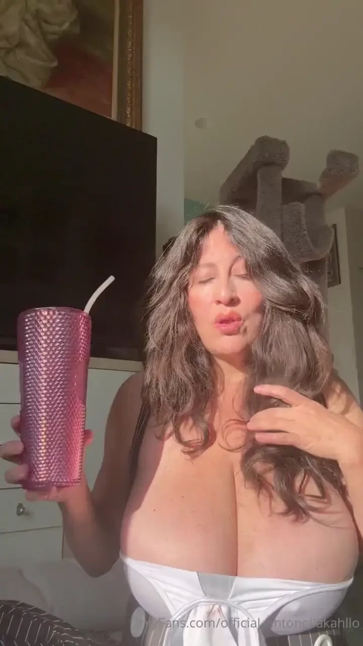 Enjoying my protein shake got to feed the girls 