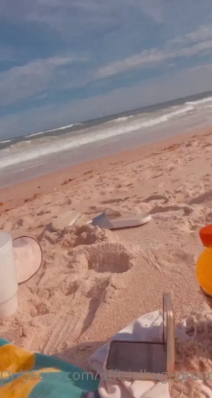 Huge dream on the nude beach watch me as i put on sunscreen and insect 