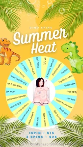 Summer heat it s hot out so get naked cum spin my new wheel every spin
