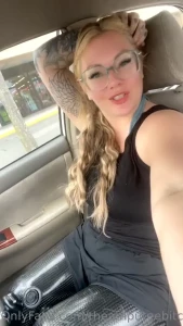 In the car hyping myself up to workout