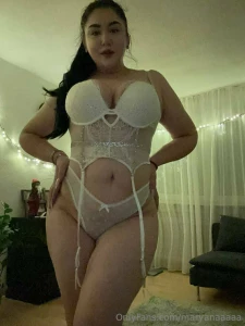 I love the way i look in this beautiful white lingerie so sexy