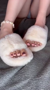 Wanna sniff my fuzzy slippers i ve been wearing them all day