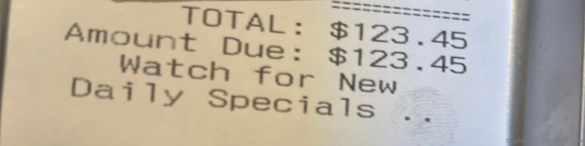 Thought this was pretty cool my bill from the other nights dinner was 