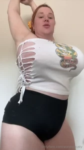 I love this top but i have to be careful of wearing it now haha