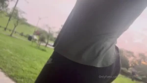 Got caught in the rain while jogging today now i m as wet as my pussy
