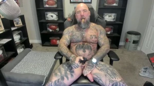 Smoking a cigar and masturbating