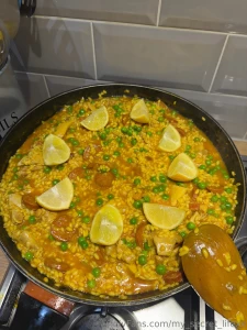 First though dinner chicken and chorizo paella