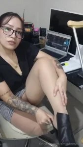 Monday mode at the office this pretty secretary is recorded for 10 57