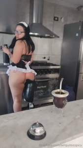 Rich and hot in the kitchen touching me and playing you want to see