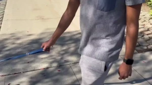 Taking the pup for a walk but forgot to wear underwear
