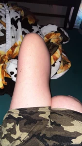 Laying in bed reading and thought my legs looked cute so enjoy just