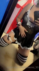 The maid outfit set come watch me ride in my sexy maid outfit and