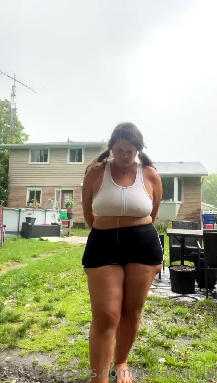 Rainy sunday morning my favourite some topless rain yoga got me 