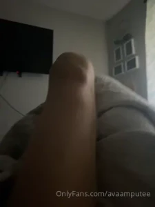 Close up of cute little knee cap twitches flexes