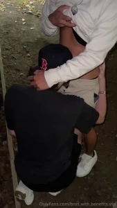 Almost got caught fuvking under our frat house we were at a darty