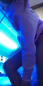 Taking my clothes off at the tanning salon