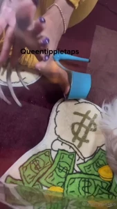 Platform heels off purple cats eye polish