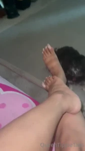 Leg and foot watching tv