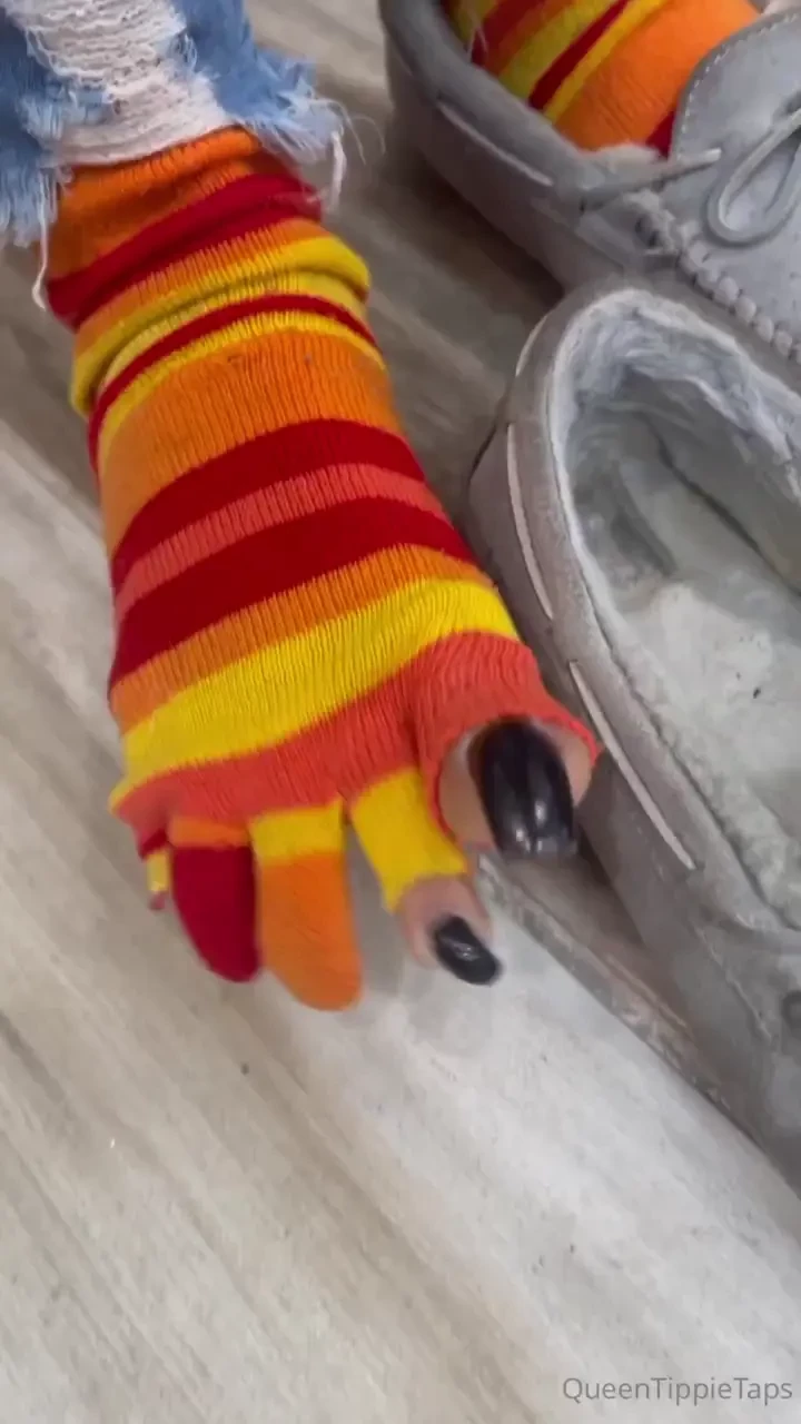 Holes and stripes long black toenails part 2 