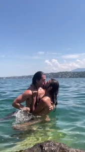 A wet naked kiss for you we spent a few hours swimming and sunbathing