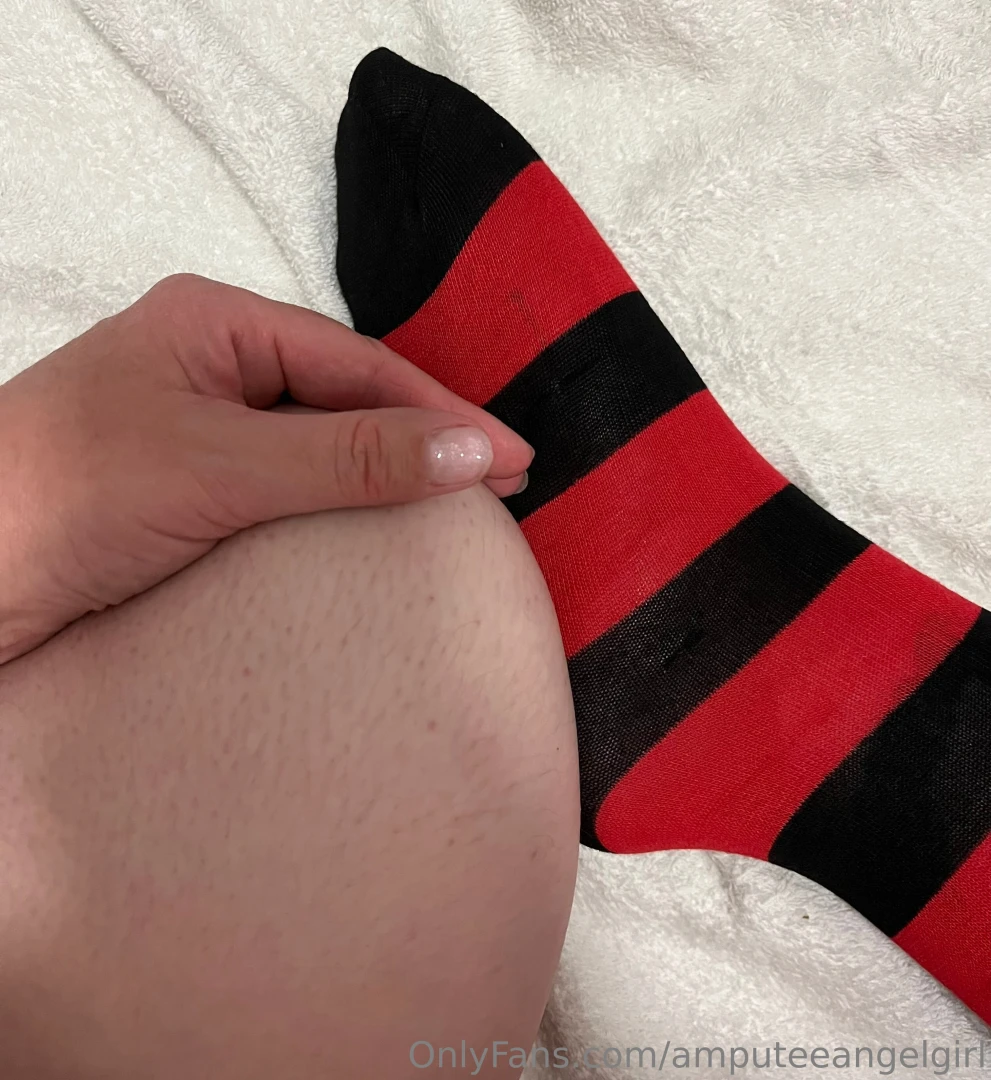 Over the knee socks and a red lace g-string if you want to see more 