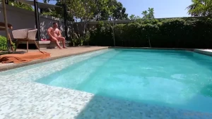 Private pool play in this almost hour long video in our tropical
