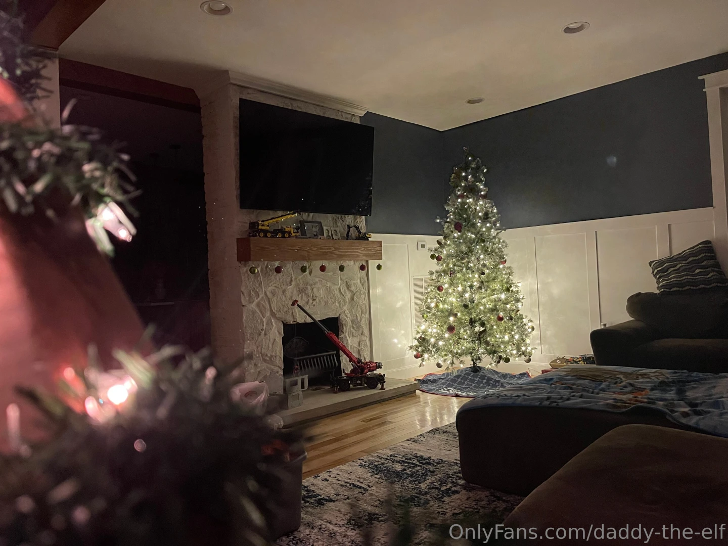 Who s trying to get bent over in front of my tree in some red lingerie 