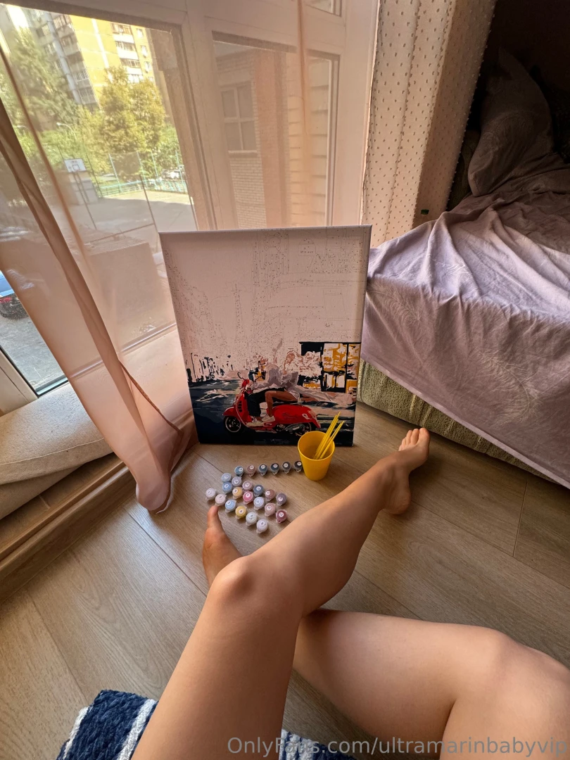 I started painting a picture yesterday how do you like my results 