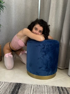 Pretty in pink and ready to play want to join me on the floor