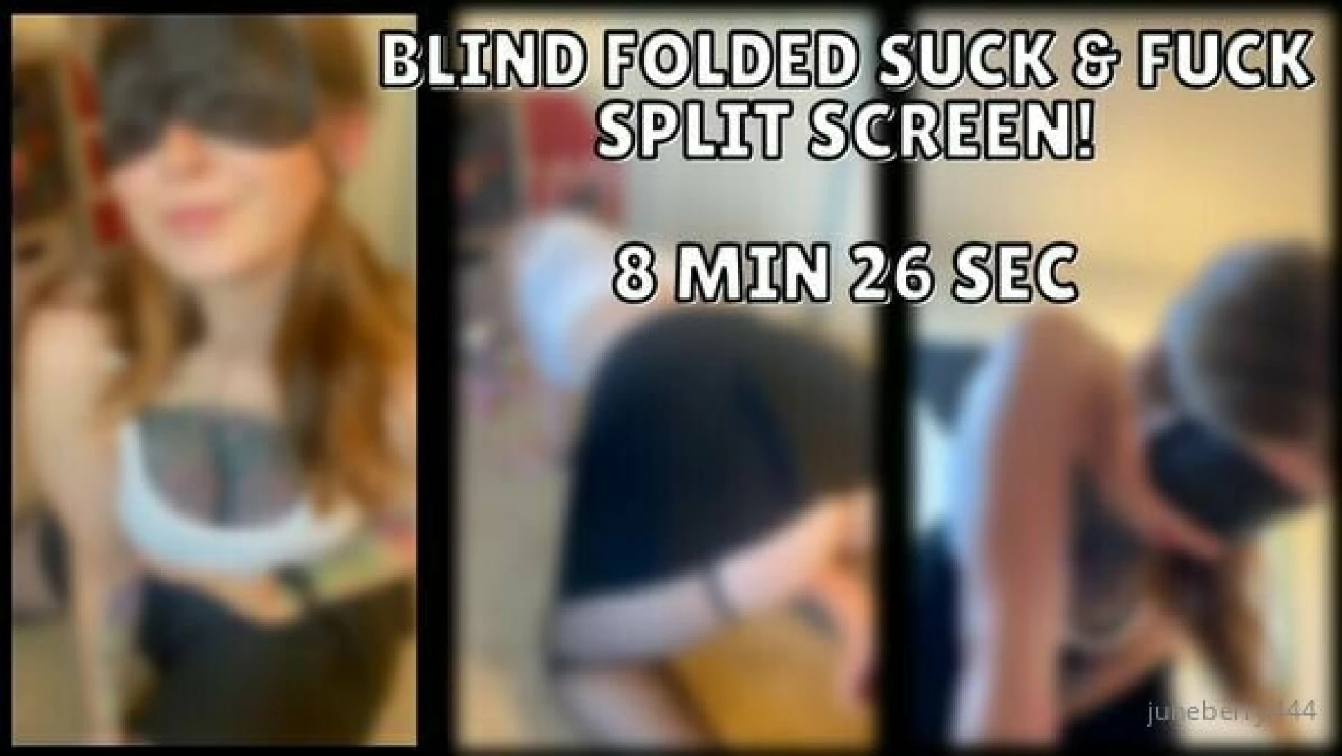My first split screen video amp my first time using a blind fold there 