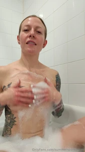 Enjoying a nice morning soak first thing