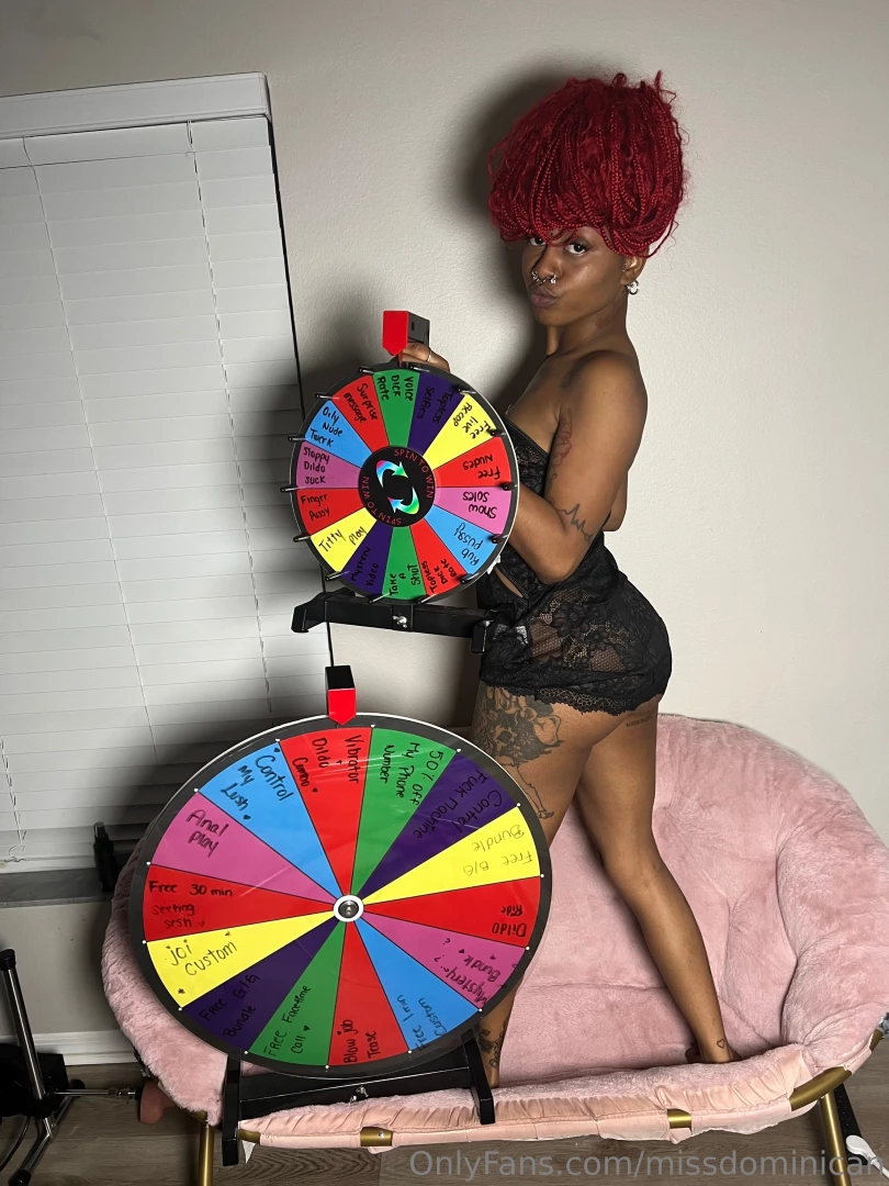 Sinfulredd is hosting a wheel of sex live right now join her live and part 1 
