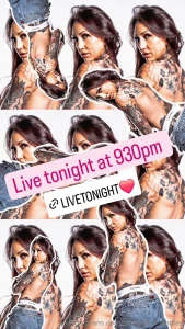 Live tonight at 930pm only on vip 1st live ever don t miss it