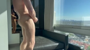 Fucking brockbanks in his hotel window